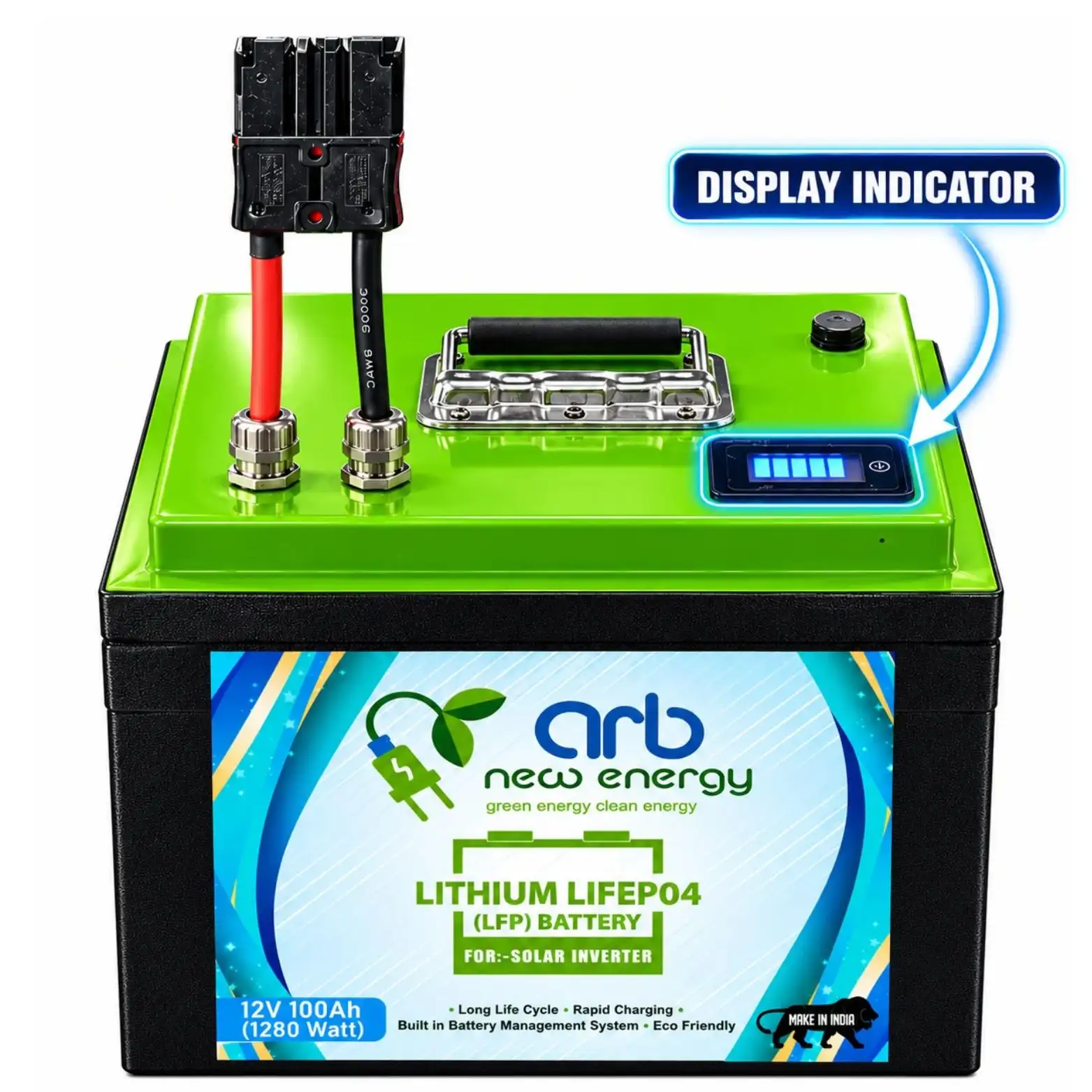 12.8V 100Ah Inverter Battrey with Display - Image 2